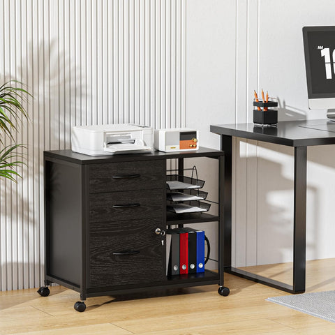 LULIVE Wood File Cabinet for Home Office