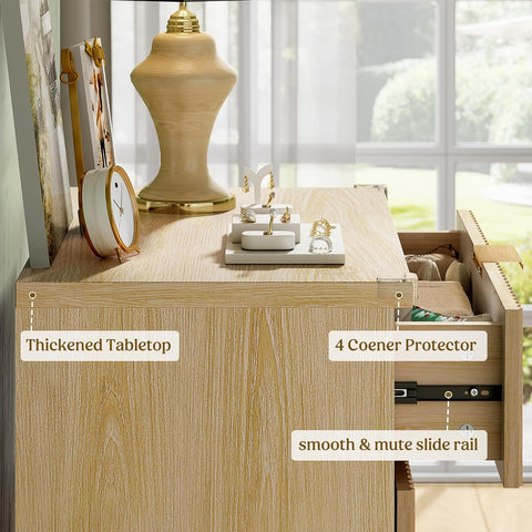 Lulive Dresser for Bedroom Wood Tall Dressers Drawers