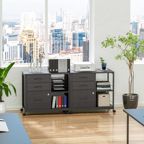 LULIVE Wood File Cabinet for Home Office