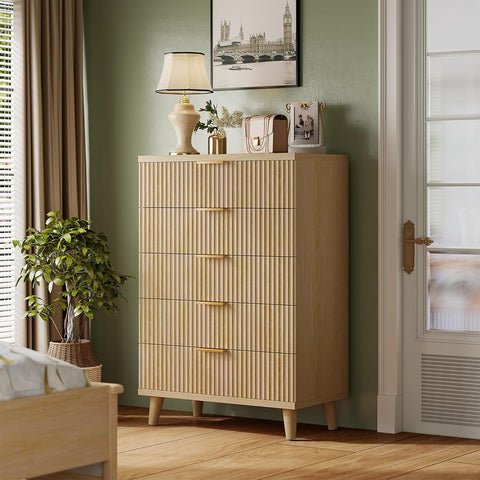 Lulive Dresser for Bedroom Wood Tall Dressers Drawers