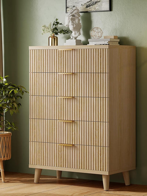 Lulive Dresser for Bedroom Wood Tall Dressers Drawers