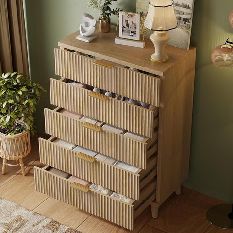 Lulive Dresser for Bedroom Wood Tall Dressers Drawers