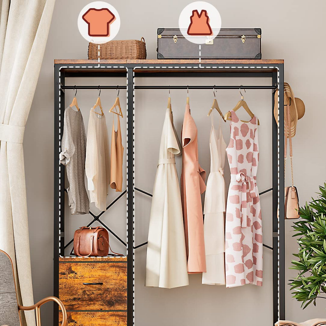 Lulive Clothes Racks, Heavy Duty Garment Rack for Hanging Clothes ...