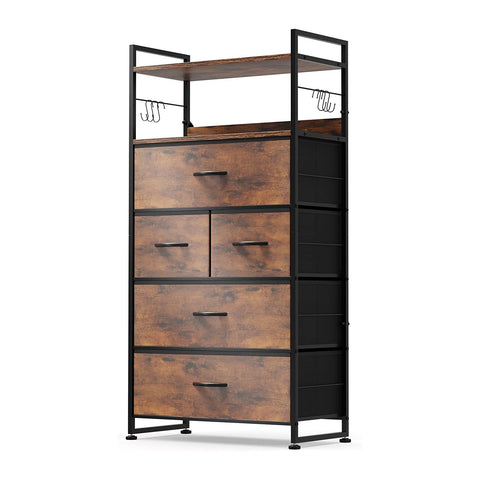 LULIVE Dresser for Bedroom with 5 Drawers, Dressers & Chests of Drawers for Entryway